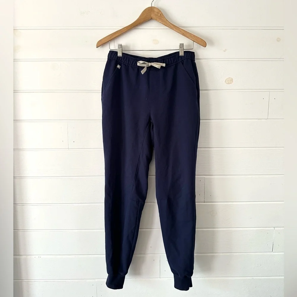 FIGS Tansen Jogger Scrub Pants Navy 5 Pockets Slim Fit Stretch Anti-Wrinkle Sz S